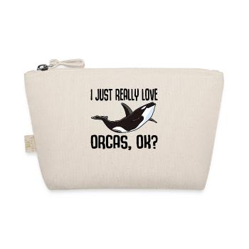 I Just Really Love Orcas Wal Killerwal Geschenk - Bio-Täschchen - Natur - Vorne