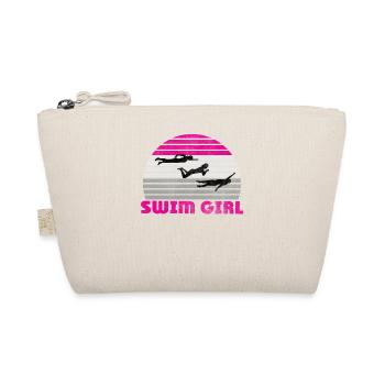 Schwimm Girl Schwimmerin Schwimmen Mädchen - Bio-Täschchen - Natur - Vorne