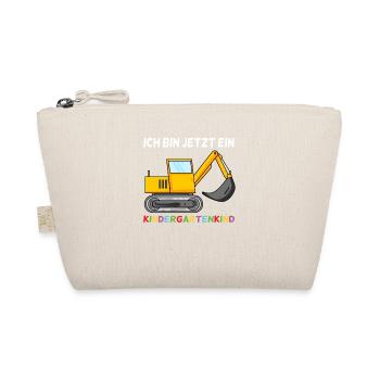 Kindergarten Bagger - Bio-Täschchen - Natur - Vorne