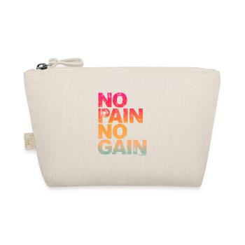 No Pain No Gain - Training Fitness Men Women - Organic Pouch - nature - Front