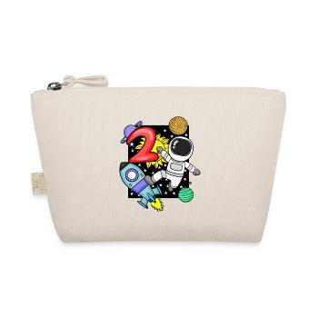 2nd birthday astronaut 2 years boy gift - Organic Pouch - nature - Front