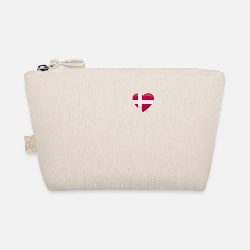 Denmark Heart Danish Flag Danmark Denmark Organic Pouch