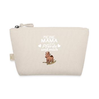 Mama Mutter Pferde Liebe Geschenk Kleinkind - Bio-Täschchen - Natur - Vorne