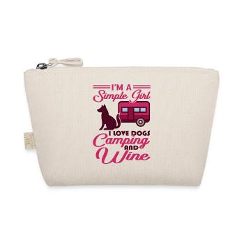 I'm A Simple Girl Dogs Camping Wine Camping Queen - Organic Pouch - nature - Front