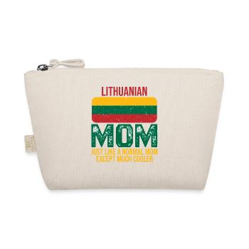 Lithuanian Mom Litauen-Flagge zum Muttertag - Bio-Täschchen - Natur - Vorne