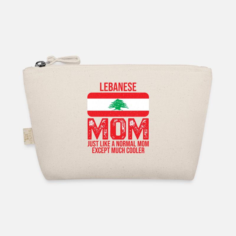 Lebanese Mom Libanon-Flagge zum Muttertag - Bio-Täschchen - Natur