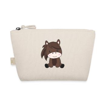 Horse sweet pony horses rider children - Organic Pouch - nature - Front