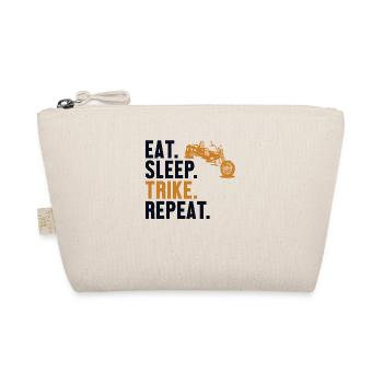 Eat Sleep Trike Repeat Motorcycle Motorbike Trike - Organic Pouch - nature - Front