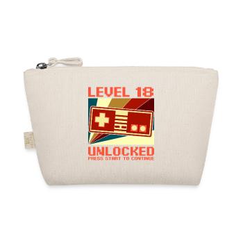 LEVEL 18 UNLOCKED 18 Birthday Gamer Controller - Organic Pouch - nature - Front