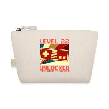 LEVEL 22 UNLOCKED 22 Geburtstag Gamer Controller - Bio-Täschchen - Natur - Vorne