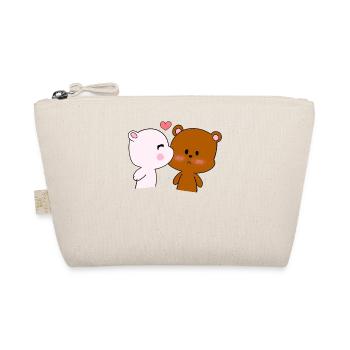 Bear Love - Bear - Best Friends - Partners - Organic Pouch - nature - Front