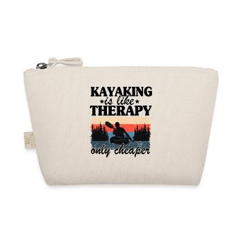 Kayaking Is Like Therapy Funny Kayak Fishing Gift - Organic Pouch - nature - Front