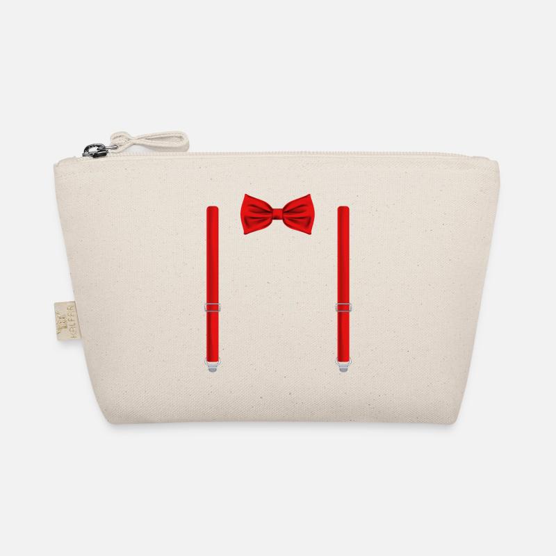 Red Bow Tie With Suspenders Funny Wedding Gift Organic Pouch