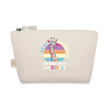 Bye Kindergarten Giraffe Retro Schule Einschulung - Bio-Täschchen - Natur - Vorne
