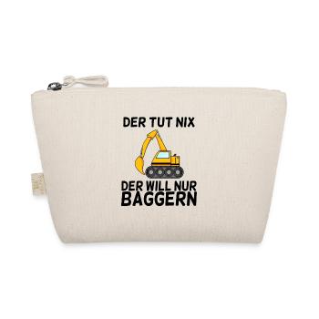 Bagger Spruch Baggerfahrer Baggern - Bio-Täschchen - Natur - Vorne
