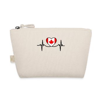 Canada Day 2021 Heartbeat Canadian Flag - Organic Pouch - nature - Front
