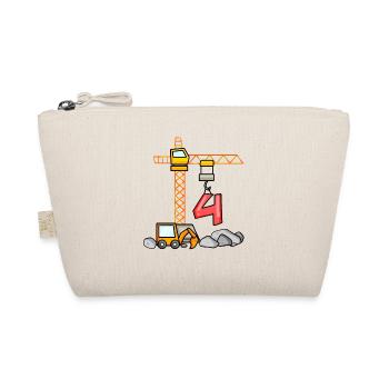 Enfants t-shirts d’anniversaire Bagger 4 Jeune Chantier 4 - Trousse biologique - nature - Devant