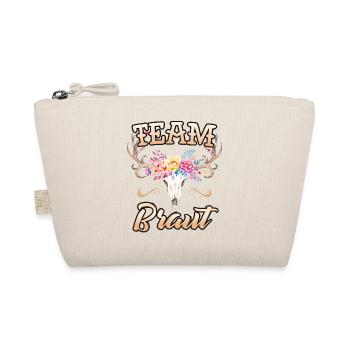 Team Braut Hirsch JGA Junggesellinnenabschied Frau - Bio-Täschchen - Natur - Vorne
