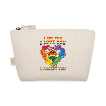 I See You I Love You I Accept You LGBT - Organic Pouch - nature - Front