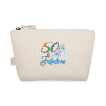 50. Geburtstag - 50 & Fabulous Turning Fifty Bday - Bio-Täschchen - Natur - Vorne