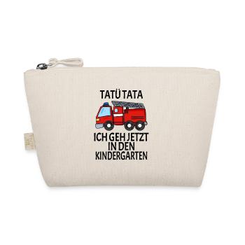 Kindergarten Feuerwehr Geschenk - Bio-Täschchen - Natur - Vorne