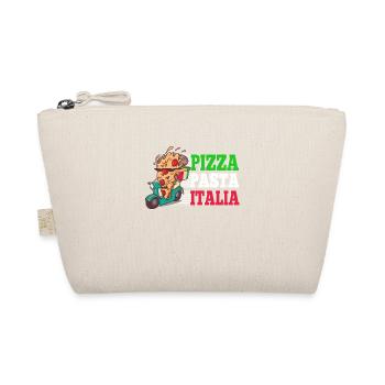 Pizza Pasta Italia Pizza Stück auf Italienschen - Bio-Täschchen - Natur - Vorne