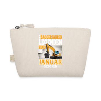 Baggerfahrer Maschinenführer Geburtstag Januar - Bio-Täschchen - Natur - Vorne