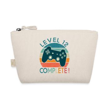 Level 12 Geschenk Geek Geburtstag 12 Jahre gamer - Bio-Täschchen - Natur - Vorne