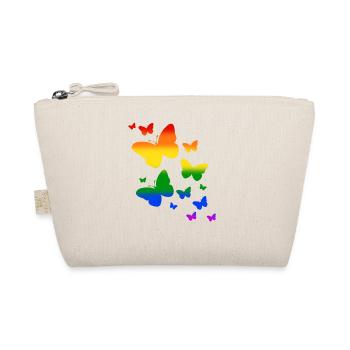 Schmetterling Schmetterlinge LGTBQ Pride - Bio-Täschchen - Natur - Vorne
