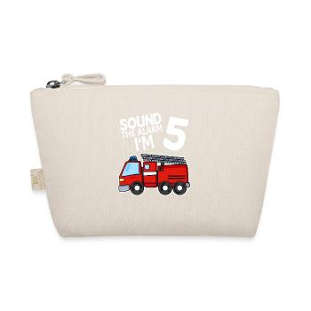 5. Children's birthday - 5 years old - fire brigade - Organic Pouch - nature - Front