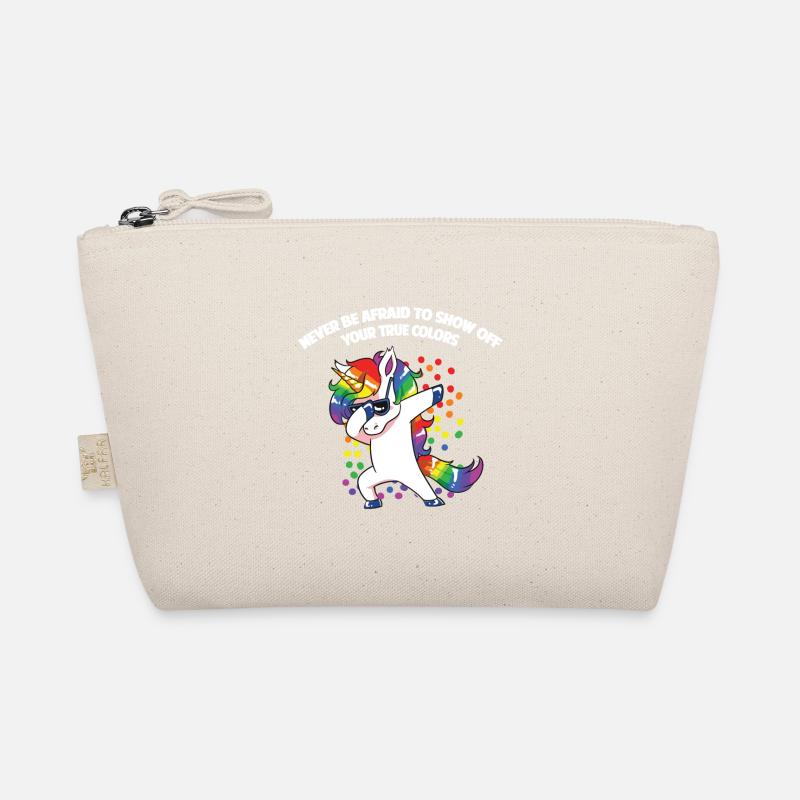 Lesben Motiv mit Spruch lesbisch CSD Regenbogen Bio-Täschchen