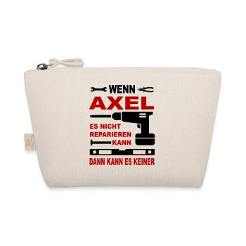 Name Geschenk Namenstag AXEL - Bio-Täschchen - Natur - Vorne