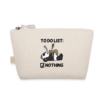 To do list Nothing - sloth relax - Lazy - Organic Pouch - nature - Front