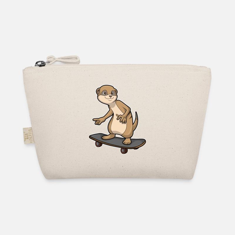 Suricate comme skate avec skateboard Trousse biologique