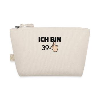 ich bin 39 + Mittelfinger 40 Geburtstag - Ich bin - Bio-Täschchen - Natur - Vorne