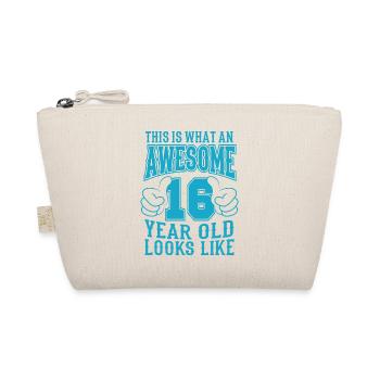 ICH BIN 16 JAHRE 16 Geburtstag Jungen 16 Jahre - Bio-Täschchen - Natur - Vorne