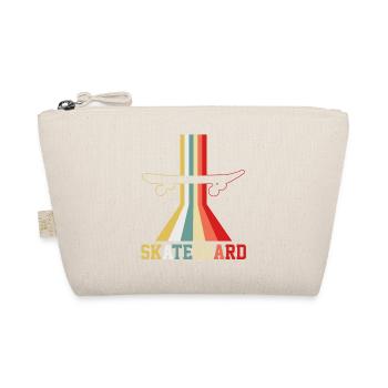 Skateboarden Skateboard Skateboarder Vintage - Bio-Täschchen - Natur - Vorne