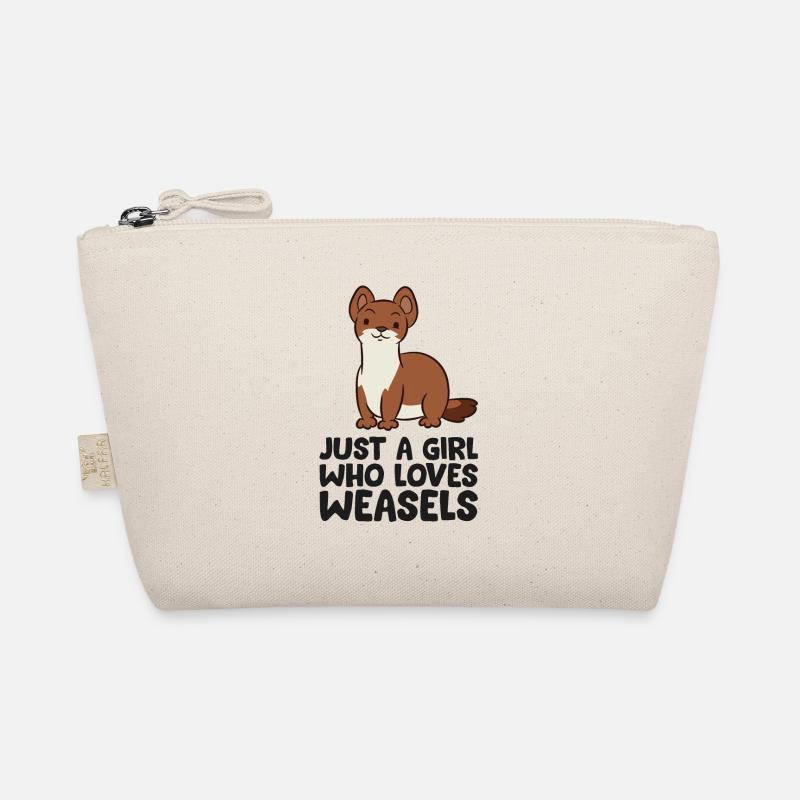 Nur ein Mädchen, das Wiesel liebt Bio-Täschchen