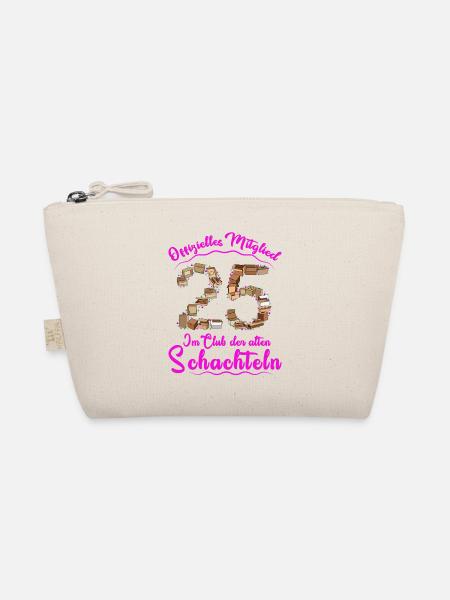 25. Geburtstag Geschenk für Frauen zum 25 - Bio-Täschchen - Natur