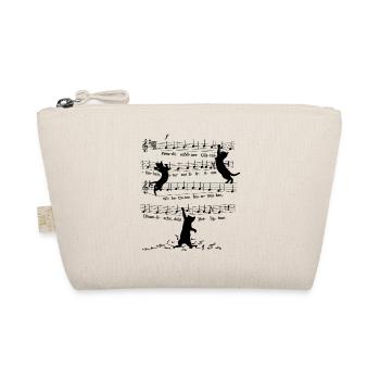 Cheeky Kitten Cats Beethoven 9th Symphony Notes - Organic Pouch - nature - Front