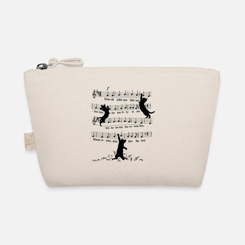 Cheeky Kitten Cats Beethoven 9th Symphony Notes Organic Pouch