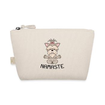 Dog Yoga Namaste Yorkshire Terrier Meditation - Organic Pouch - nature - Front