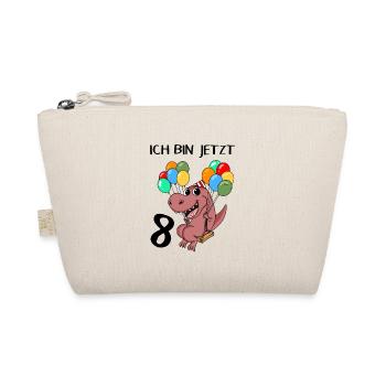 8. Geburtstag - 8 Jahre alt - Kindergeburtstag - Bio-Täschchen - Natur - Vorne