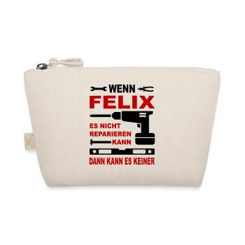 Name Geschenkidee Namenstag FELIX - Bio-Täschchen - Natur - Vorne