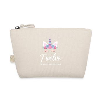 12 birthday years unicorn saying gift - Organic Pouch - nature - Front
