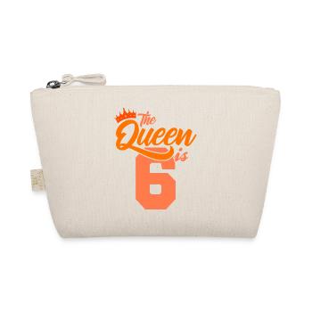 BIRTHDAY QUEEN 6 anniversaire fille 6 ans - Trousse biologique - nature - Devant