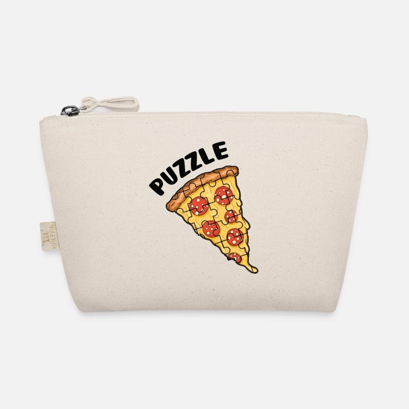 Pizza Piece Puzzle Puzzles Puzzles - Organic Pouch - nature