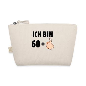 Ich bin 60 plus eins - Bio-Täschchen - Natur - Vorne