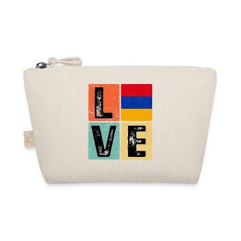 I Love Armenia Flagge für Armenischen Stolz - Bio-Täschchen - Natur - Vorne