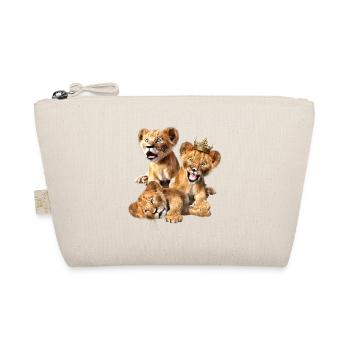 3 little lions, lion children, lion cubs - Organic Pouch - nature - Front